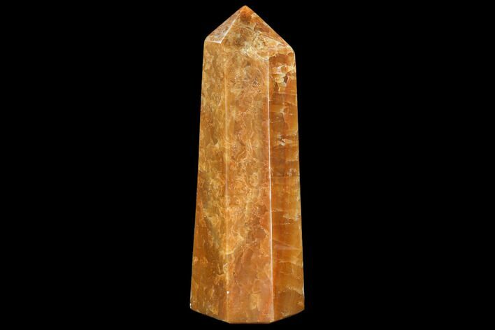 Polished, Orange Calcite Obelisk - Madagascar #108469